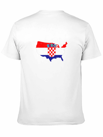 Croatian Pride USA Map T-Shirt