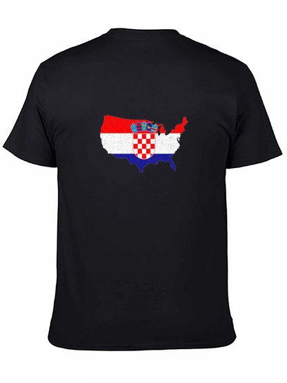 Croatian Pride USA Map T-Shirt