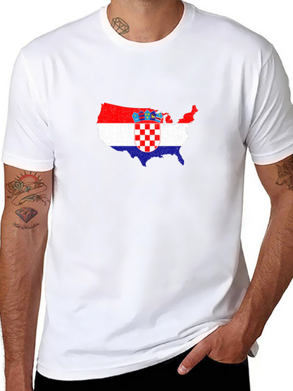Croatian Pride USA Map T-Shirt
