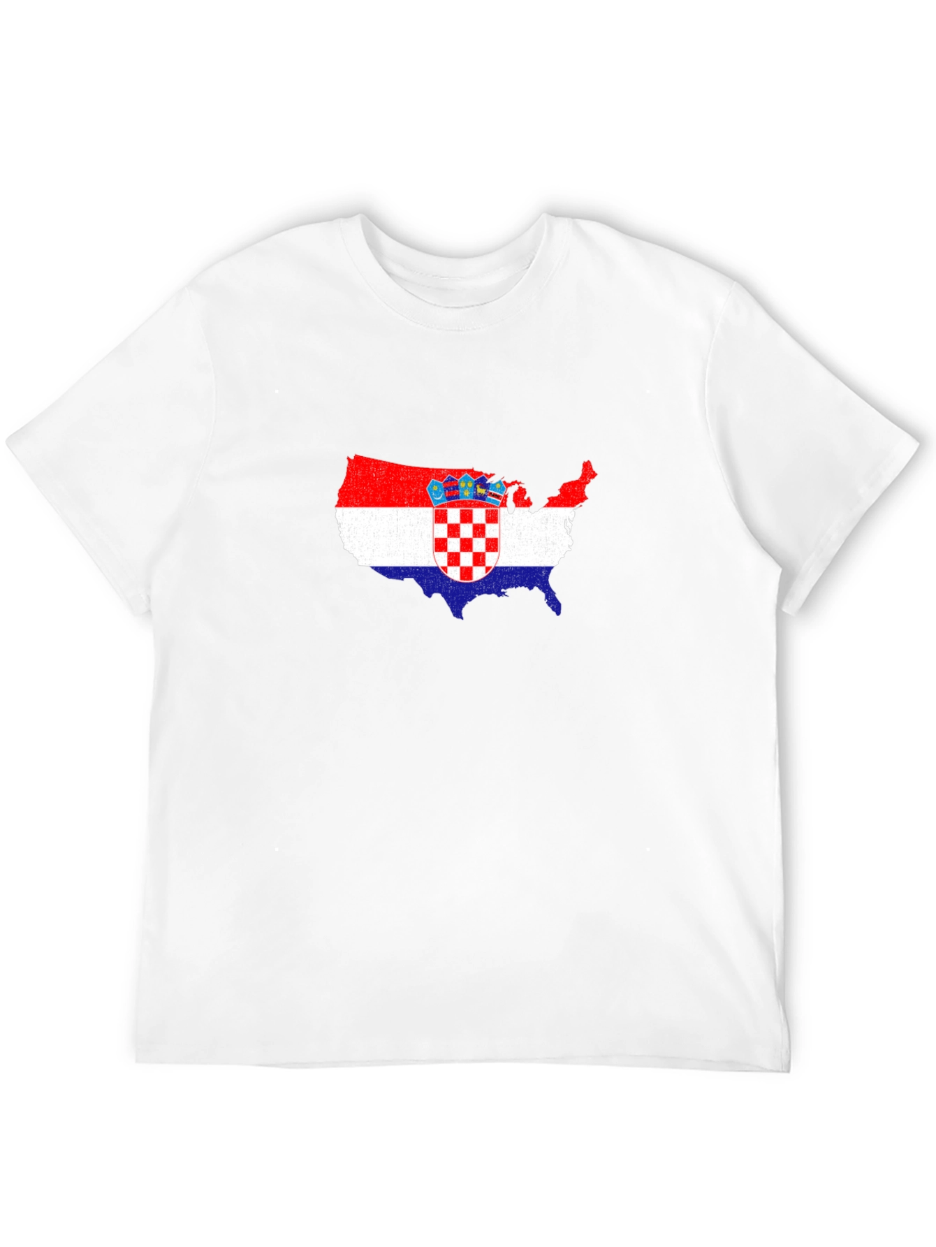 Croatian Pride USA Map T-Shirt