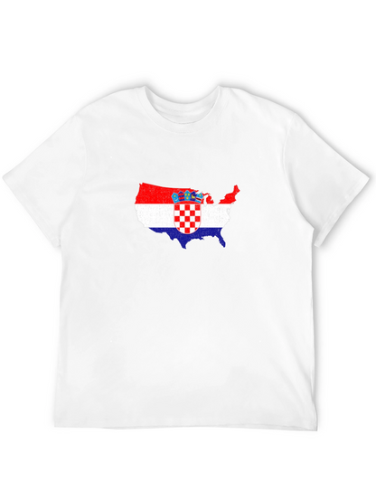 Croatian Pride USA Map T-Shirt