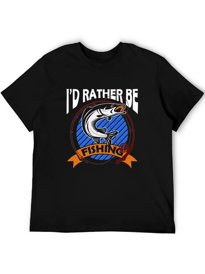 Id Rather Be Fishing T-Shirt - Bass Graphic Tee