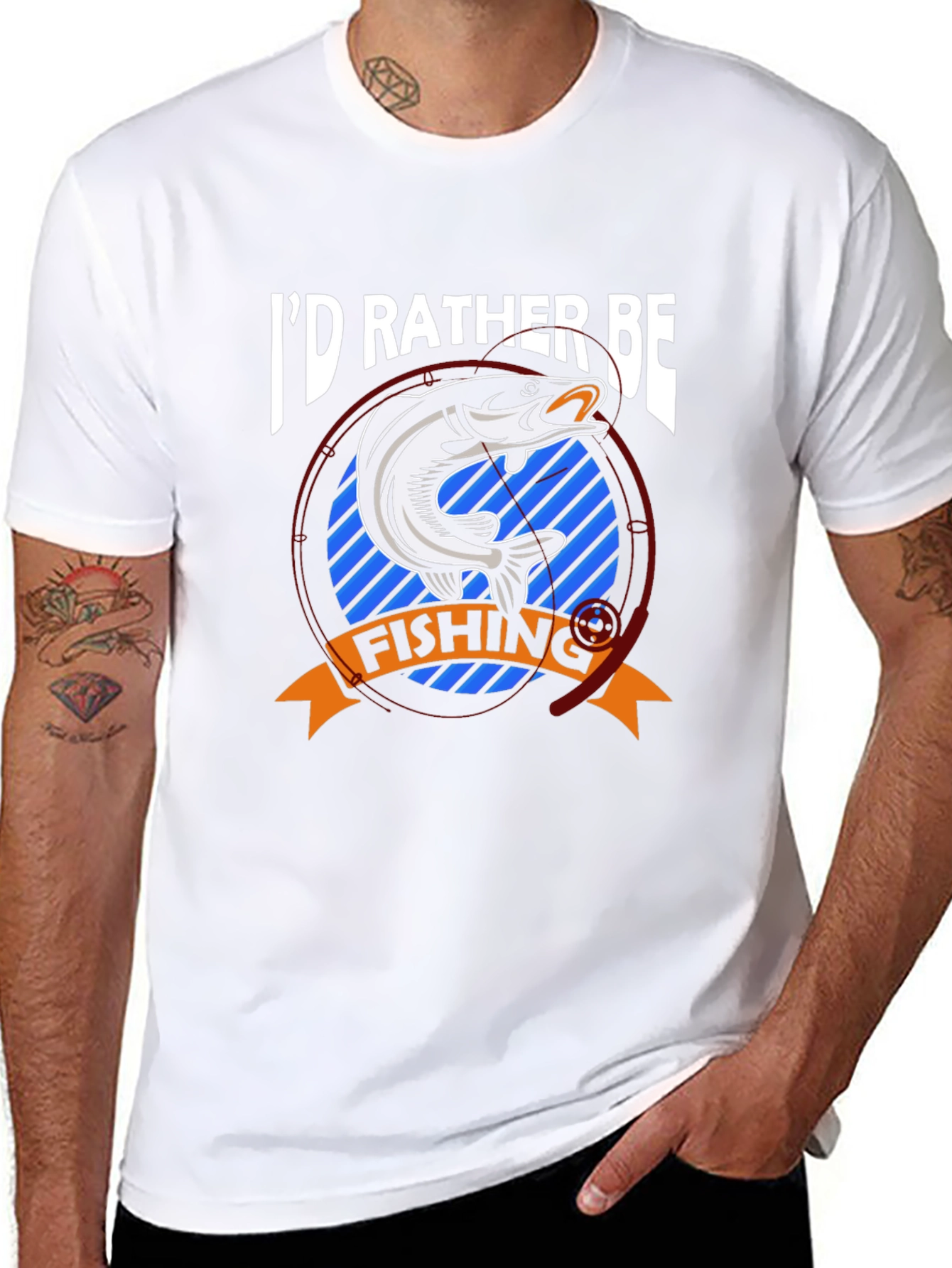 Id Rather Be Fishing T-Shirt - Bass Graphic Tee