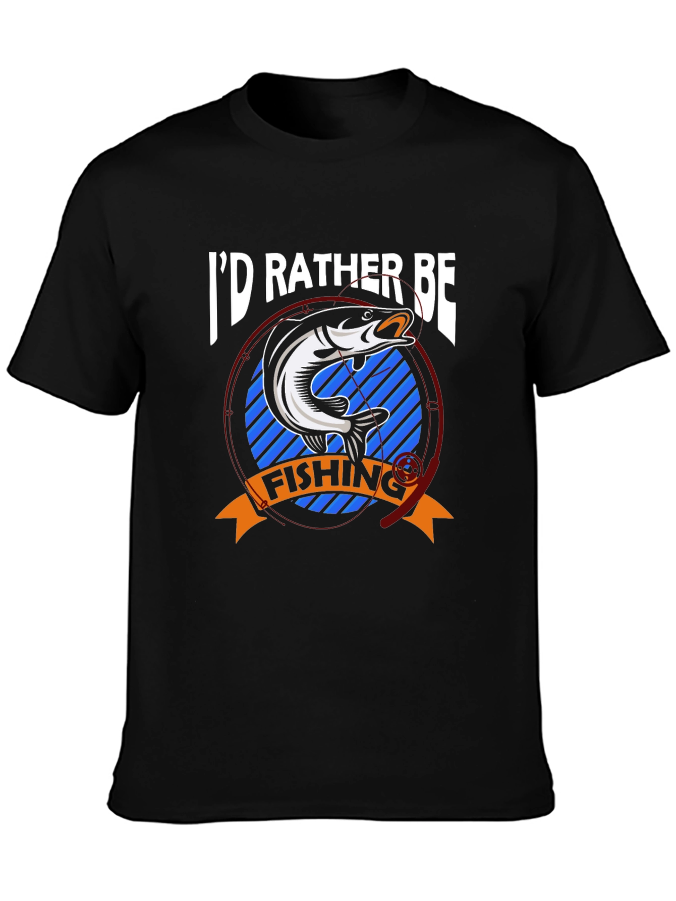 Id Rather Be Fishing T-Shirt - Bass Graphic Tee