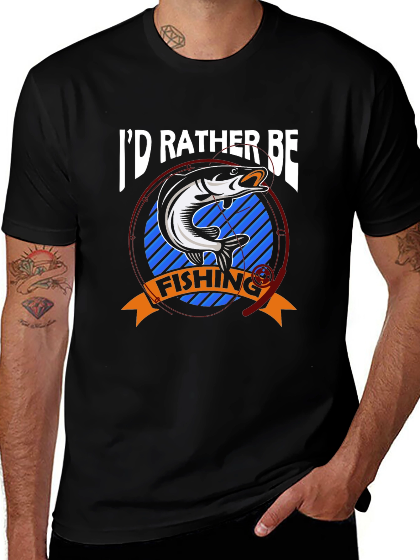 Id Rather Be Fishing T-Shirt - Bass Graphic Tee