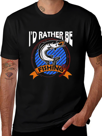 Id Rather Be Fishing T-Shirt - Bass Graphic Tee