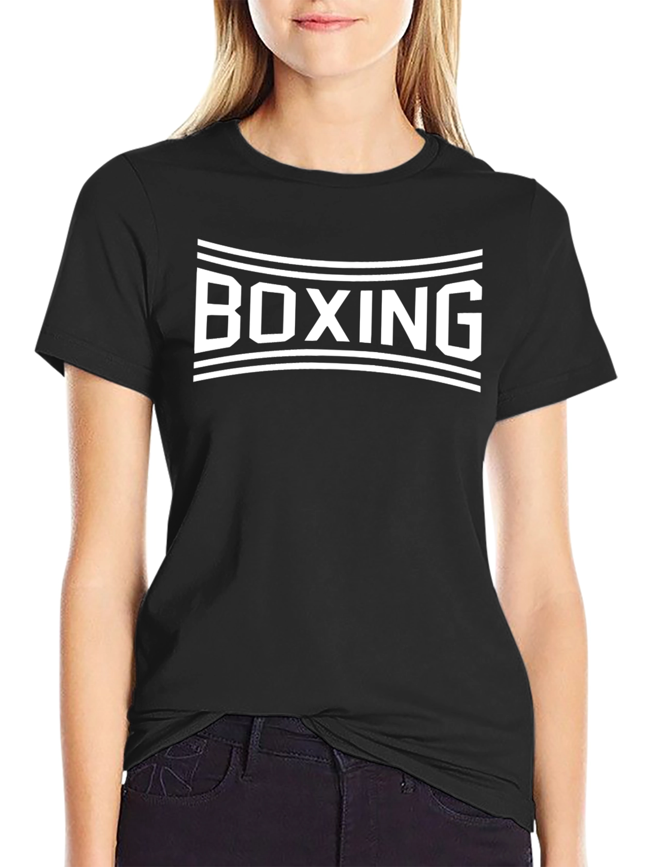 Boxing Graphic T-Shirt - Bold Text Design