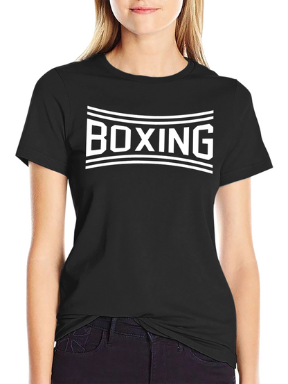 Boxing Graphic T-Shirt - Bold Text Design
