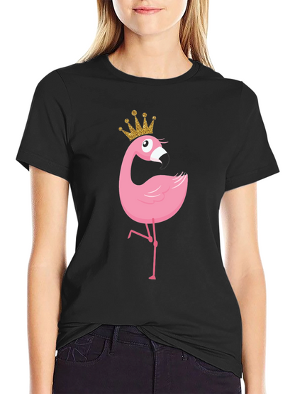 Flamingo Princess T-Shirt - Cute Cartoon Graphic Tee