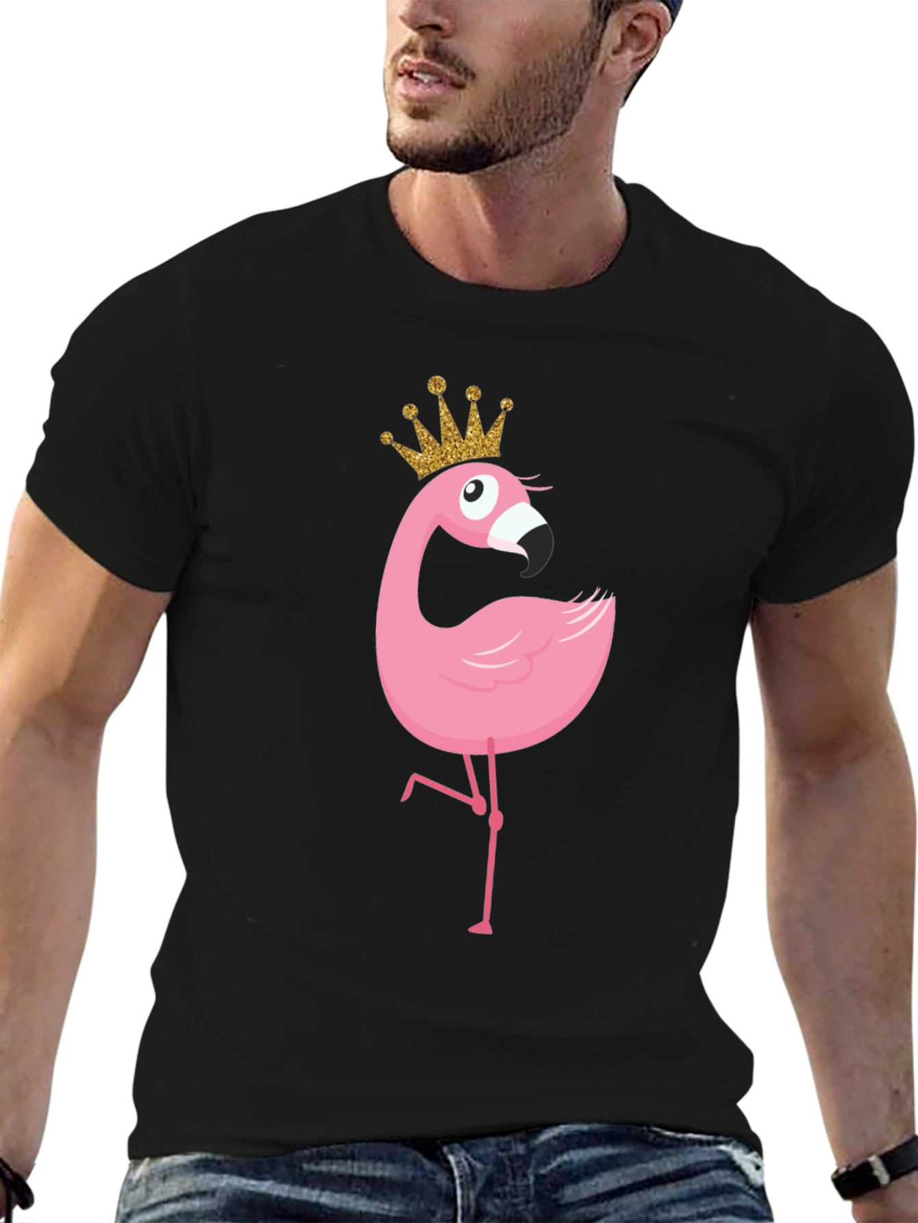Flamingo Princess T-Shirt - Cute Cartoon Graphic Tee