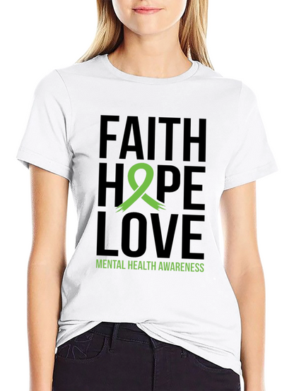 Faith Hope Love Mental Health Awareness T-Shirt