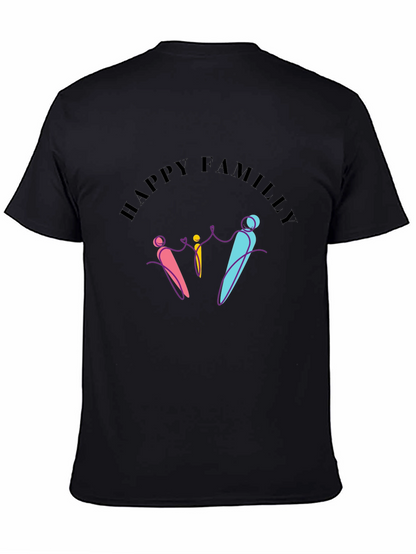 Happy Family Graphic Print T-Shirt - Unisex