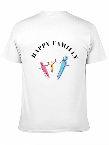 Happy Family Graphic Print T-Shirt - Unisex