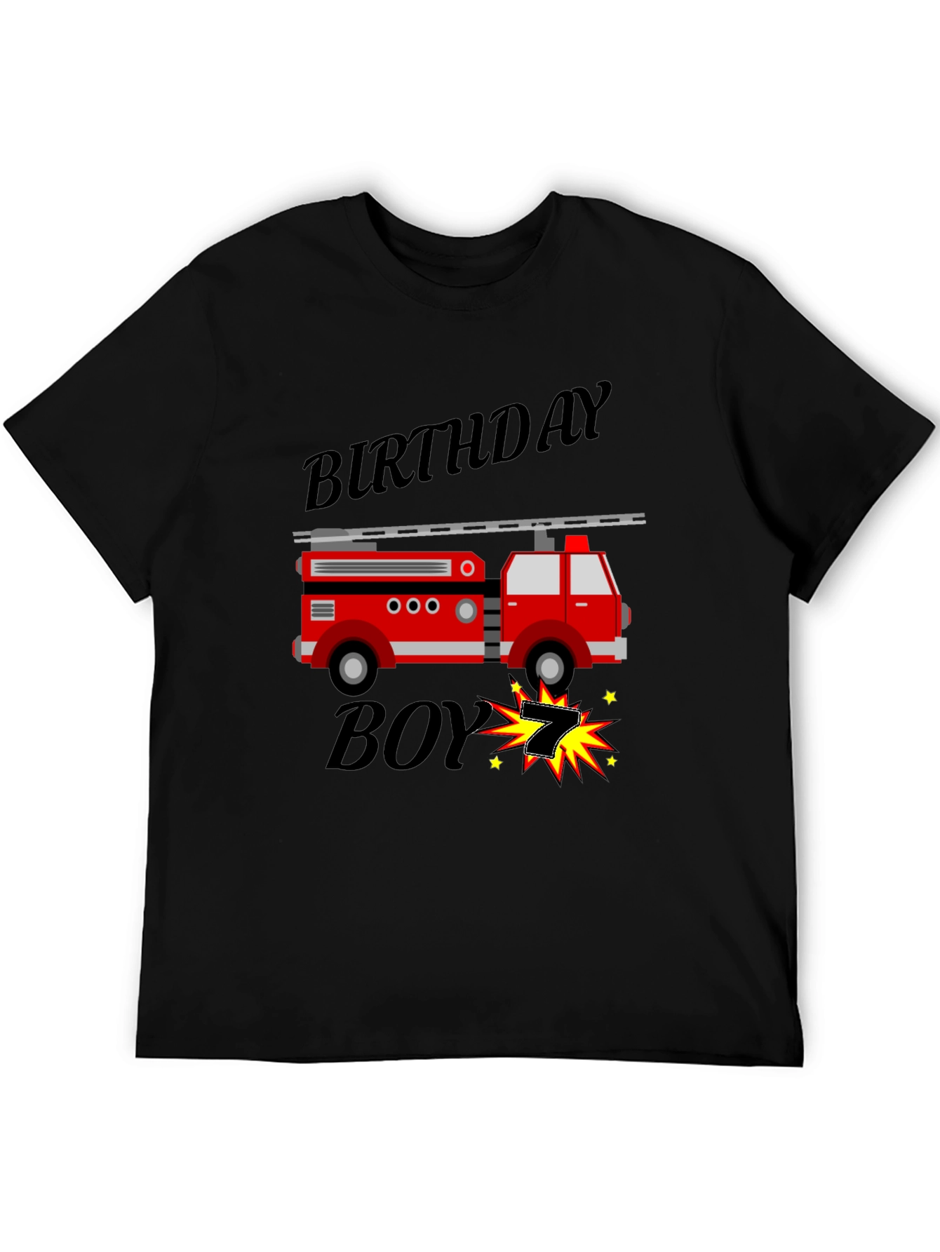 Birthday Boy Firetruck T-Shirt