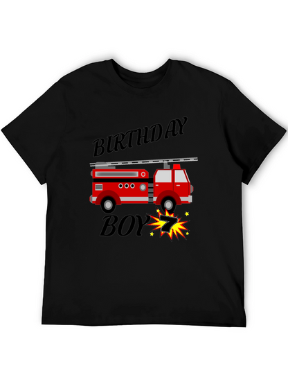 Birthday Boy Firetruck T-Shirt