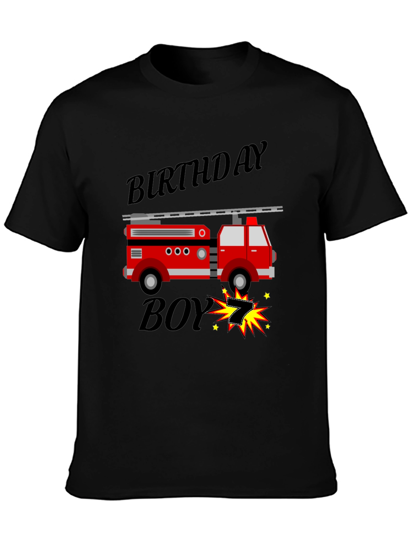 Birthday Boy Firetruck T-Shirt