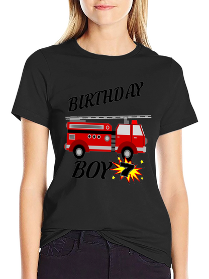 Birthday Boy Firetruck T-Shirt