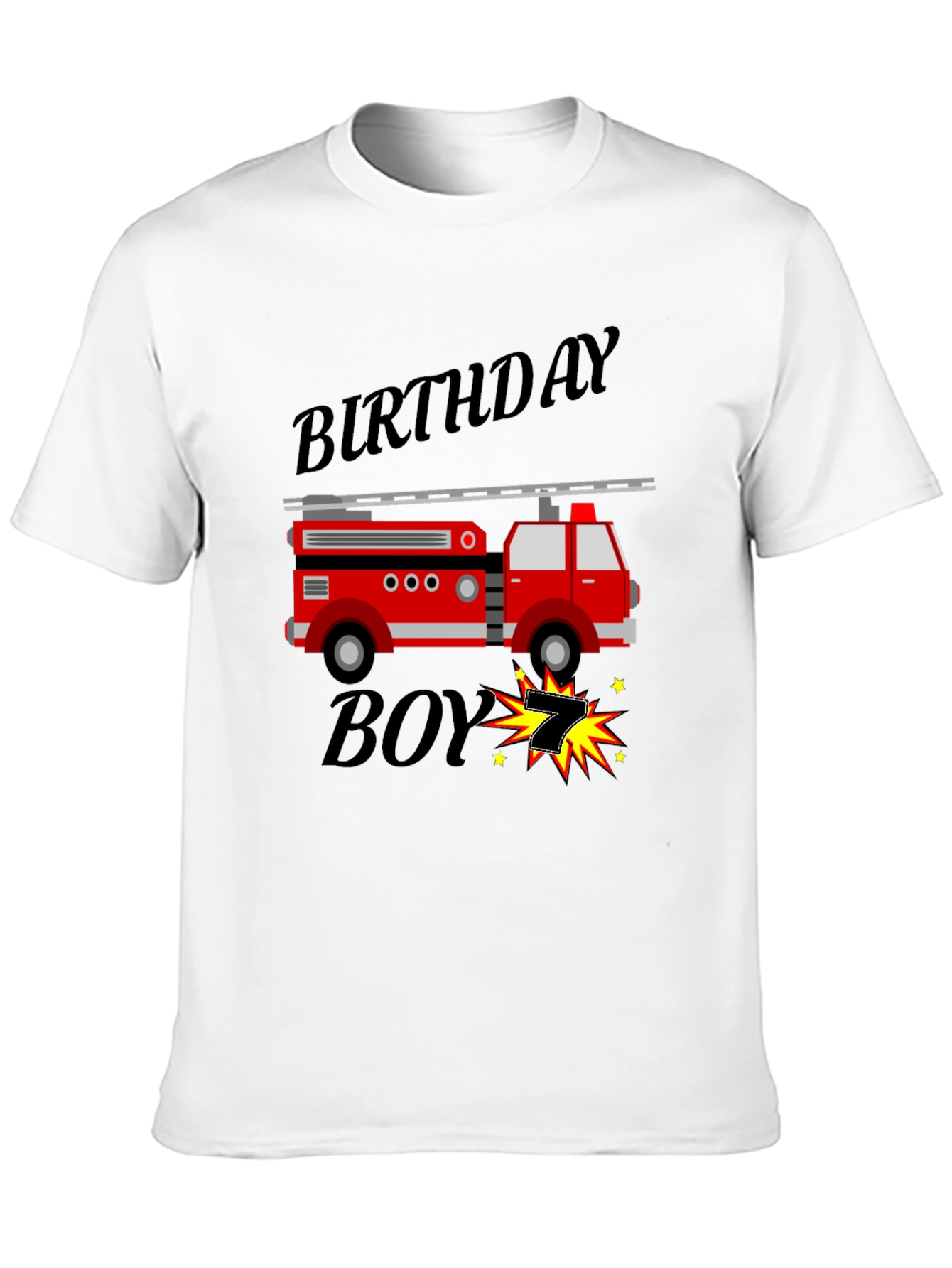 Birthday Boy Firetruck T-Shirt