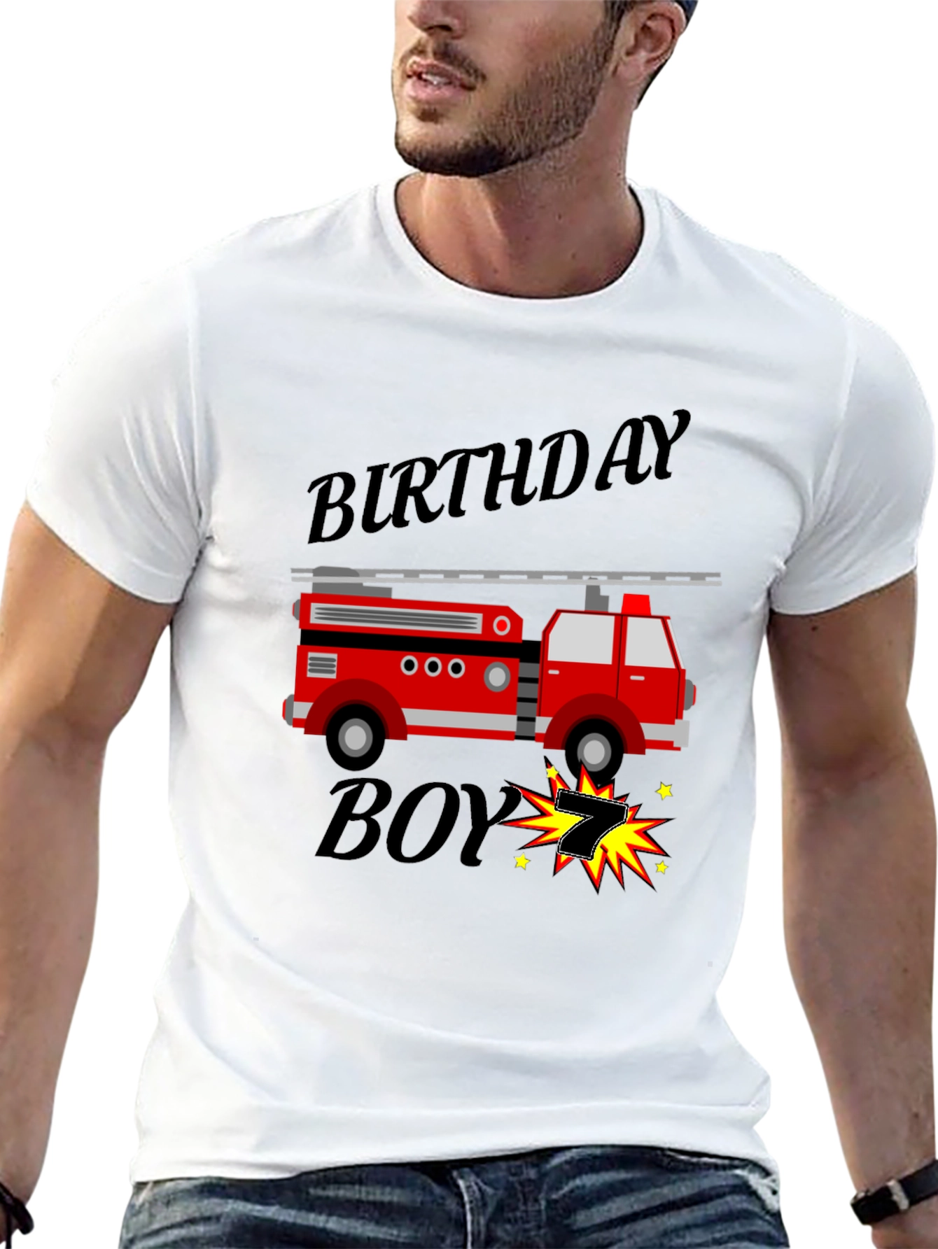 Birthday Boy Firetruck T-Shirt