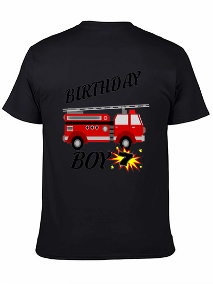 Birthday Boy Firetruck T-Shirt