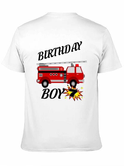 Birthday Boy Firetruck T-Shirt