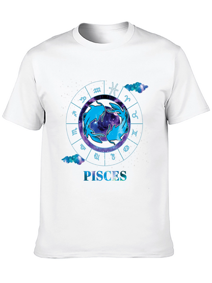 Pisces Zodiac Black T-Shirt