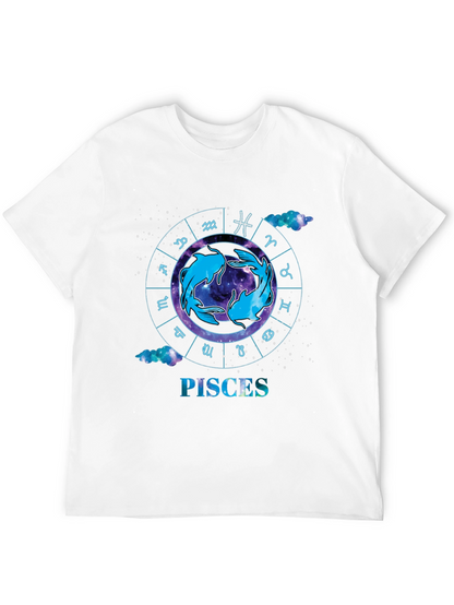 Pisces Zodiac Black T-Shirt