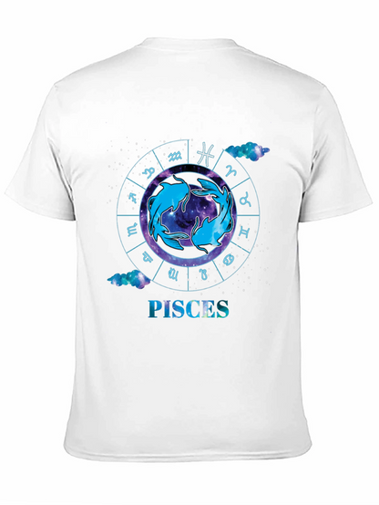 Pisces Zodiac Black T-Shirt