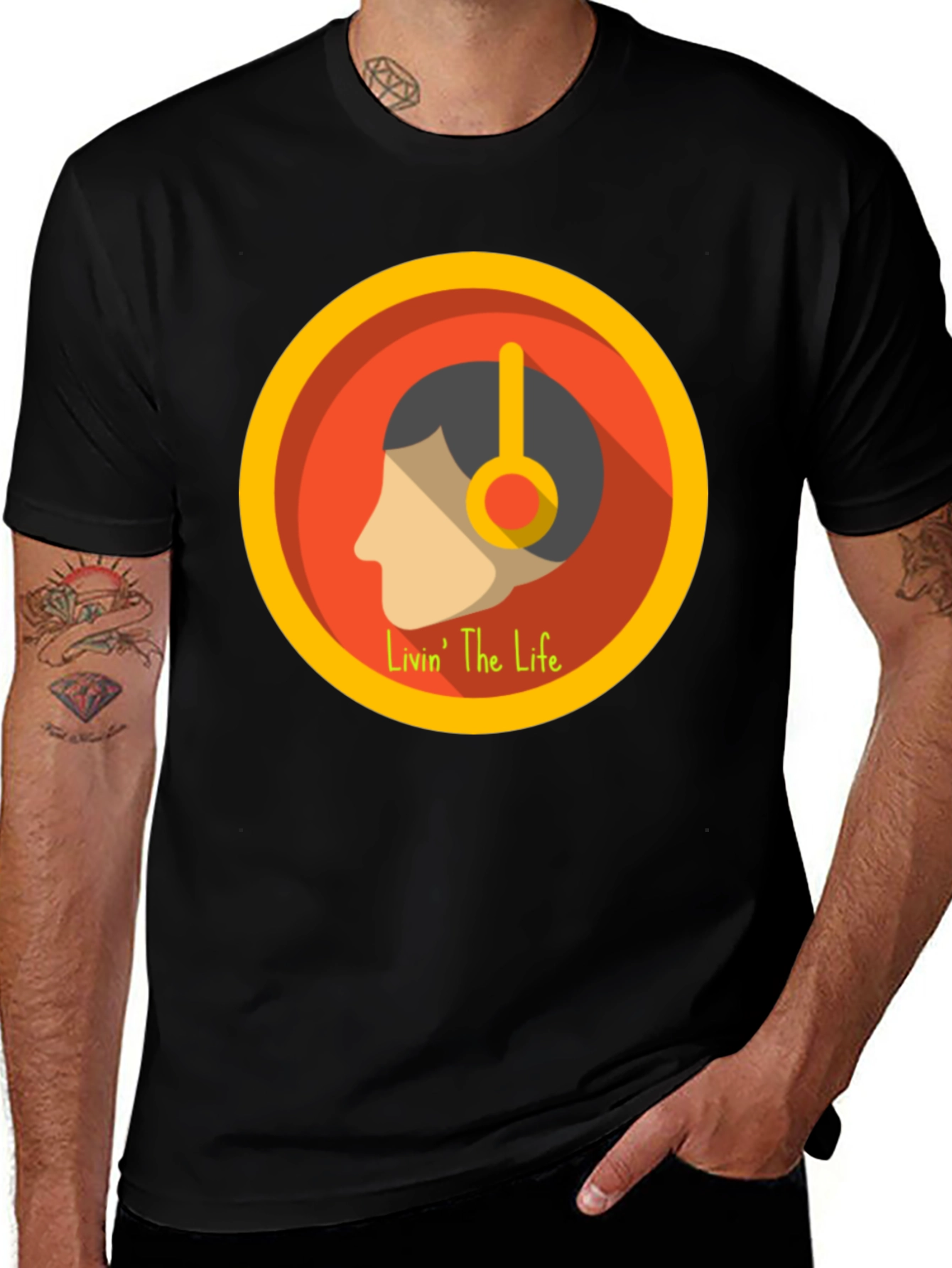 Livin The Life Graphic Tee - Black