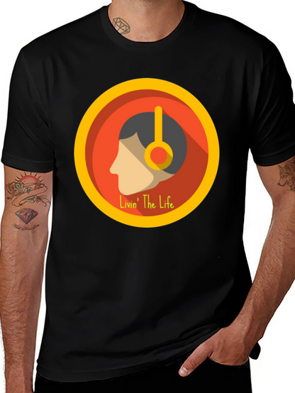 Livin The Life Graphic Tee - Black