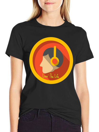 Livin The Life Graphic Tee - Black