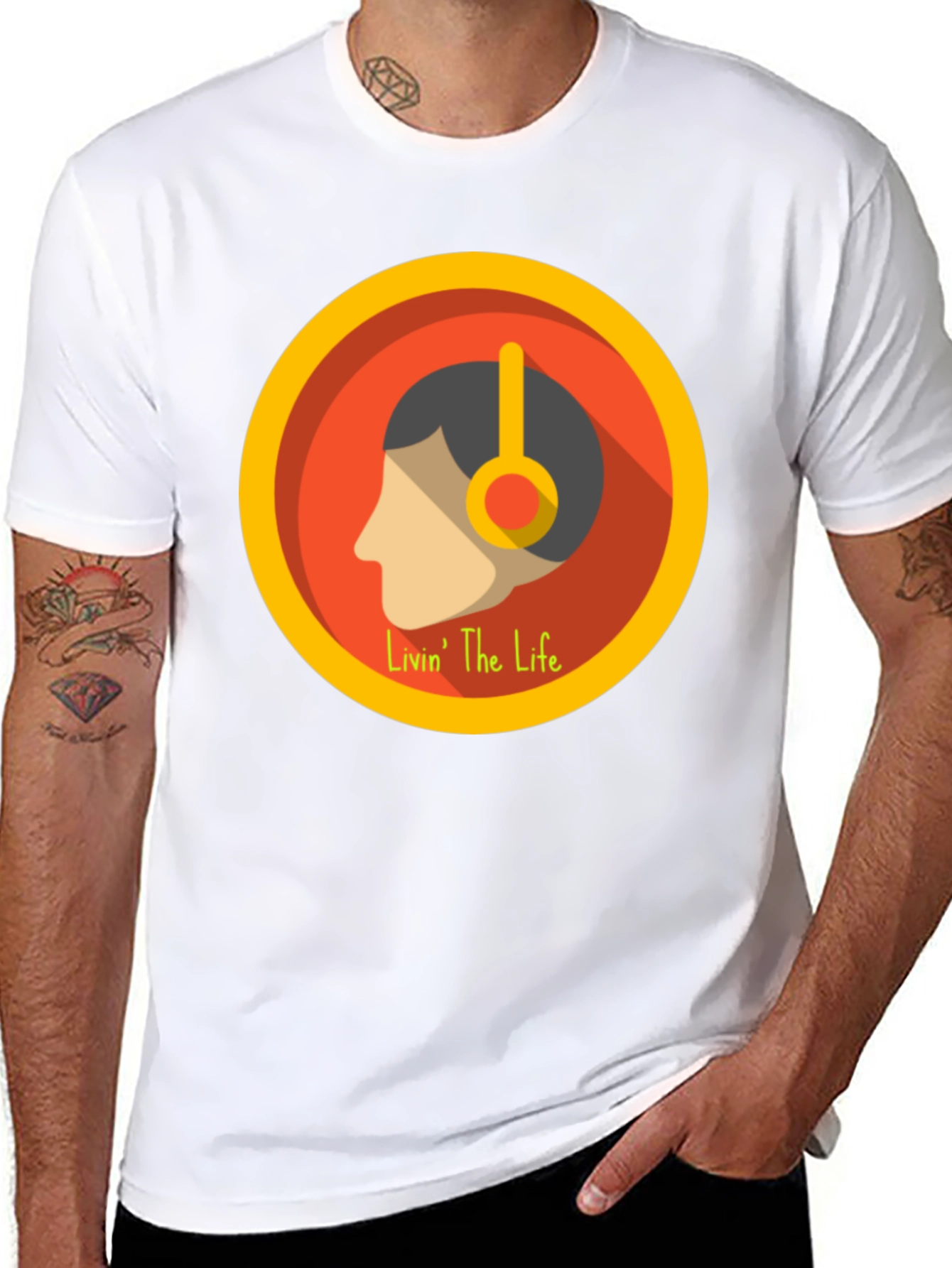 Livin The Life Graphic Tee - Black