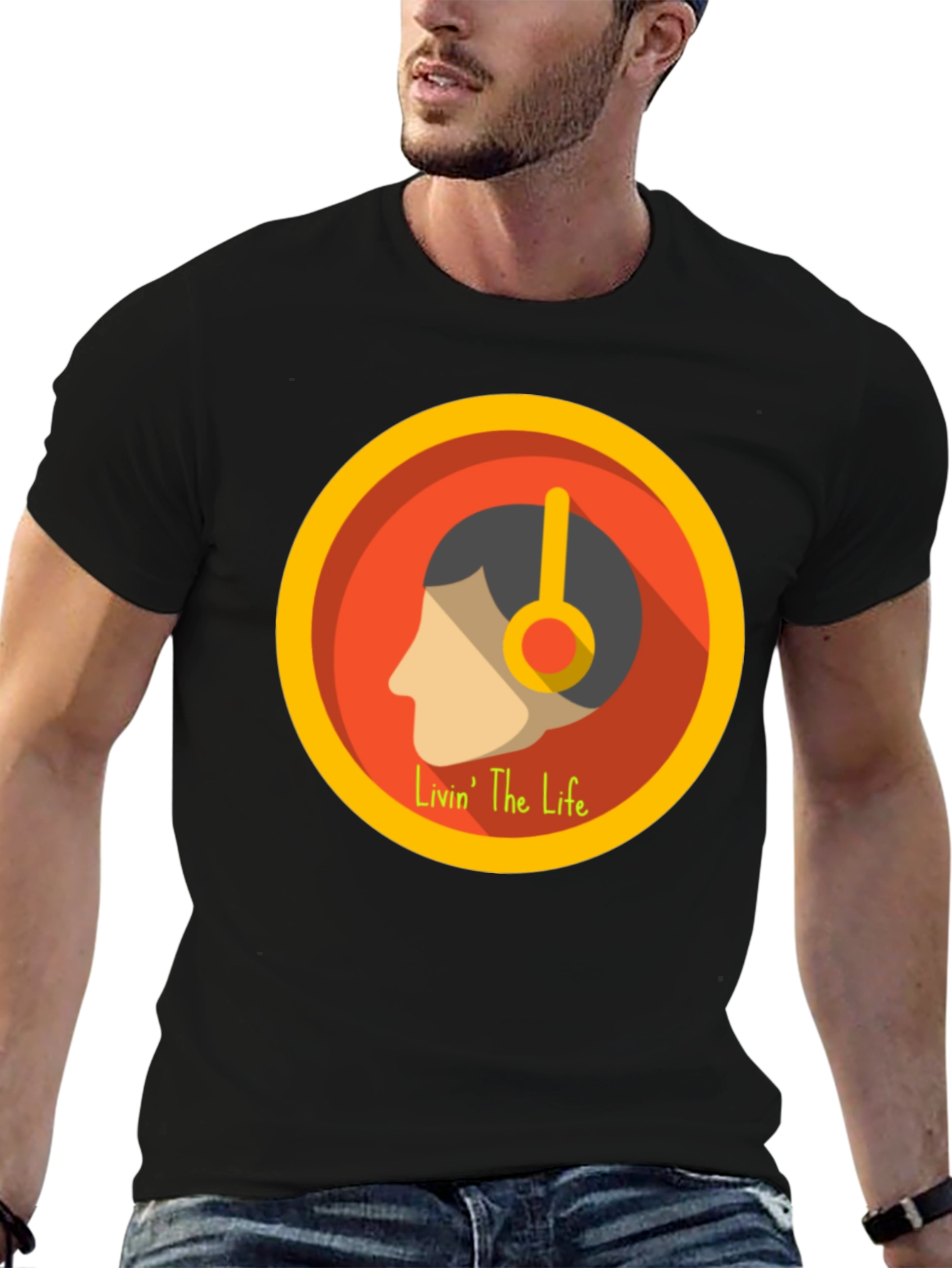 Livin The Life Graphic Tee - Black