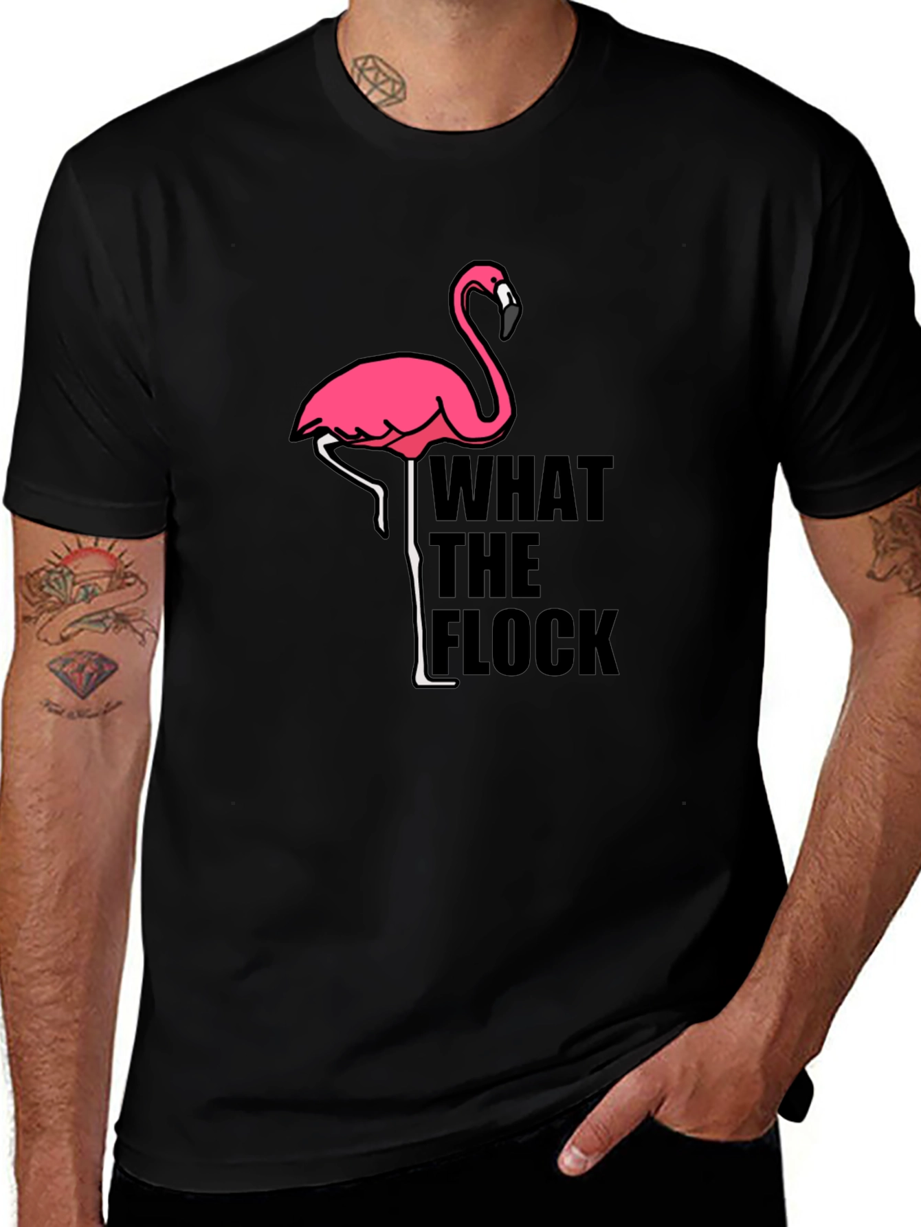 What the Flock Flamingo Graphic Tee