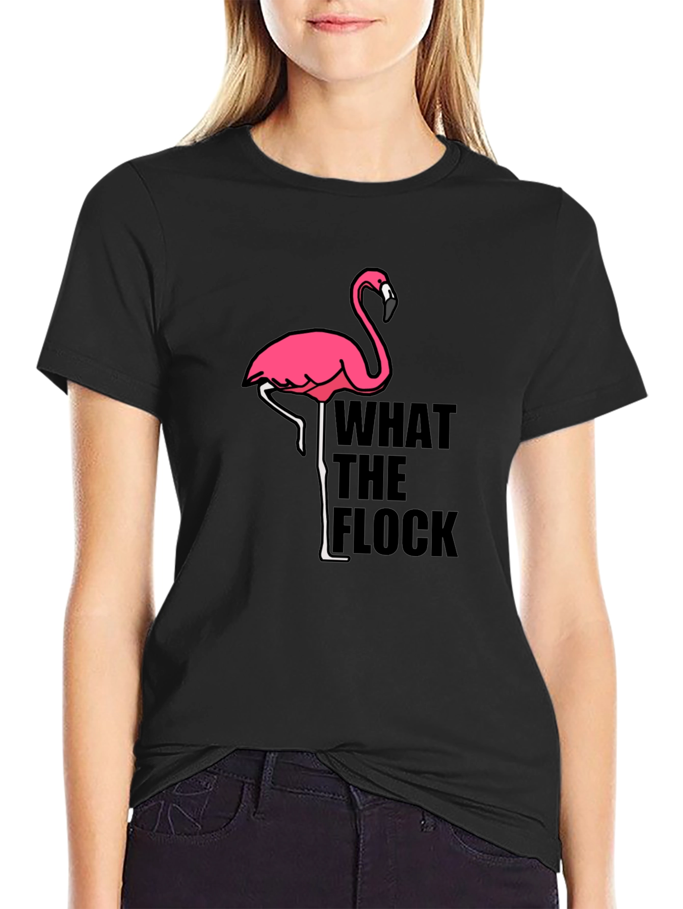 What the Flock Flamingo Graphic Tee