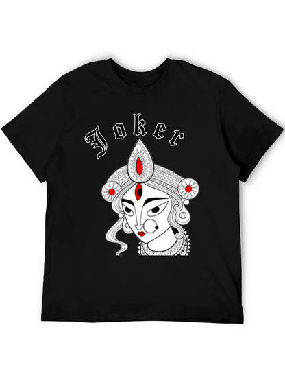 Joker Durga Graphic Print Black T-Shirt
