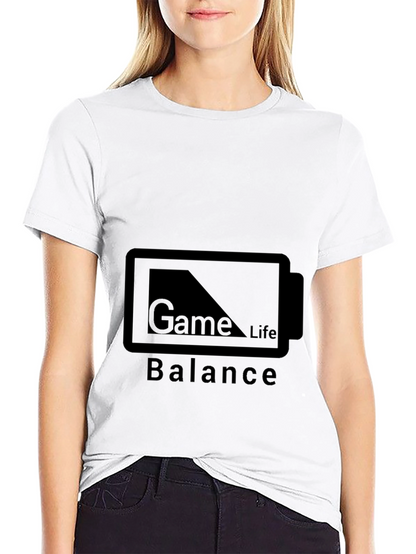 Game Life Balance Black T-Shirt