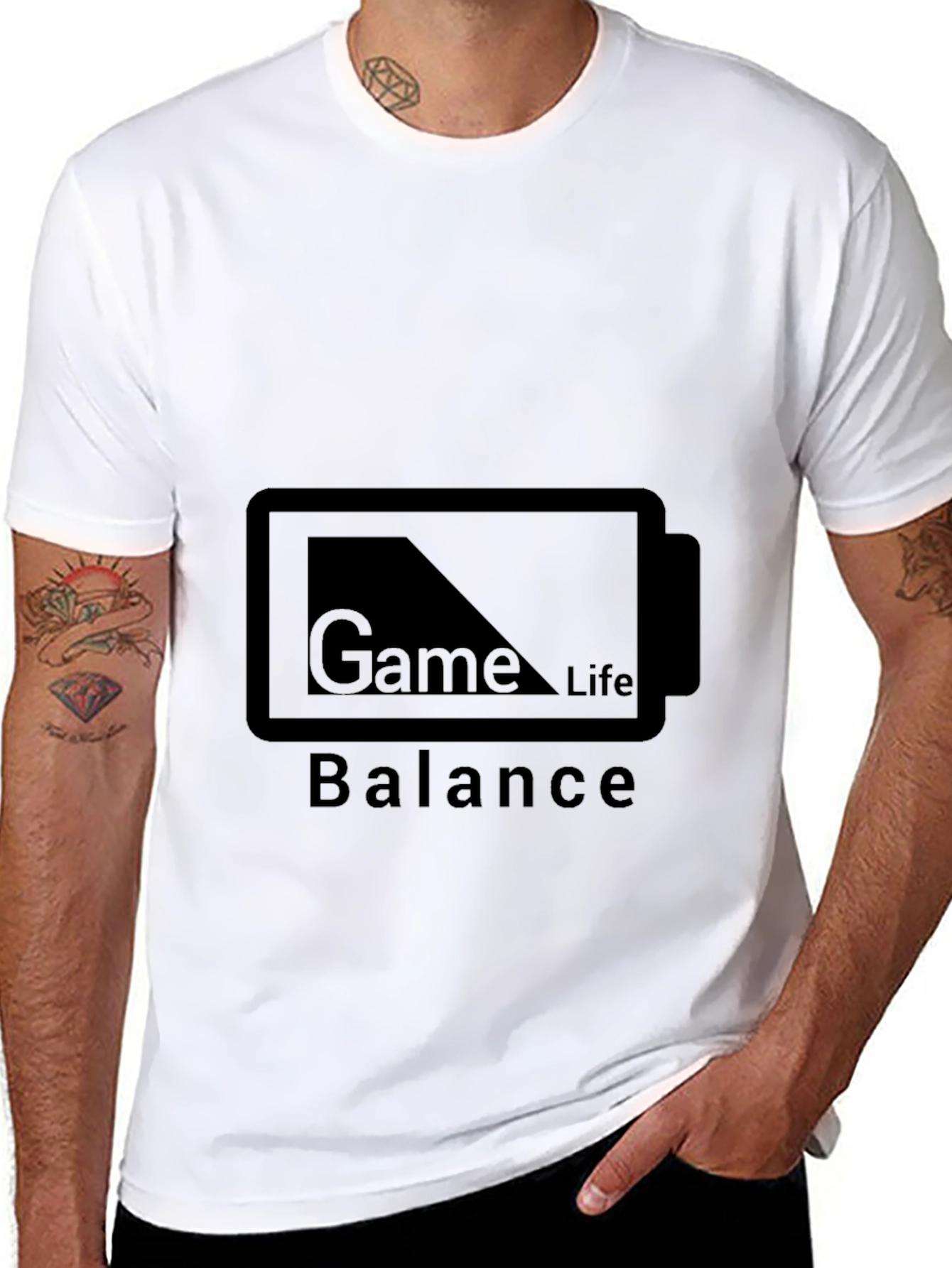 Game Life Balance Black T-Shirt