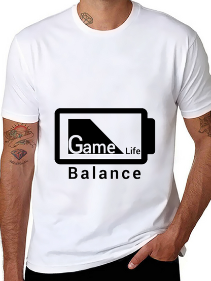 Game Life Balance Black T-Shirt