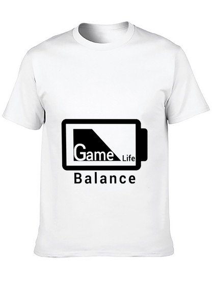 Game Life Balance Black T-Shirt