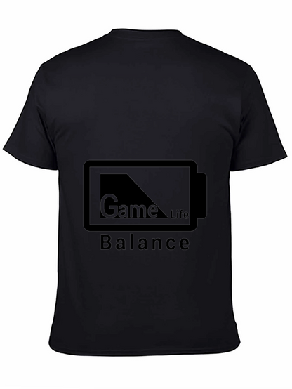 Game Life Balance Black T-Shirt