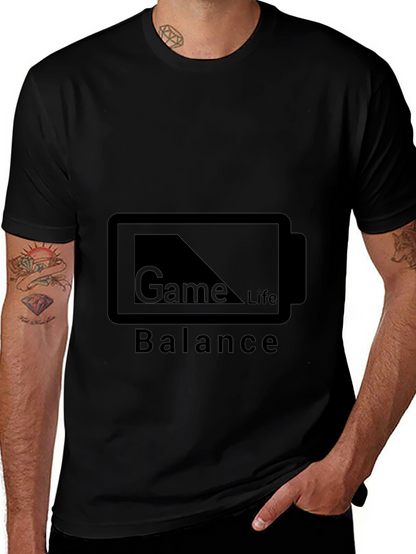 Game Life Balance Black T-Shirt