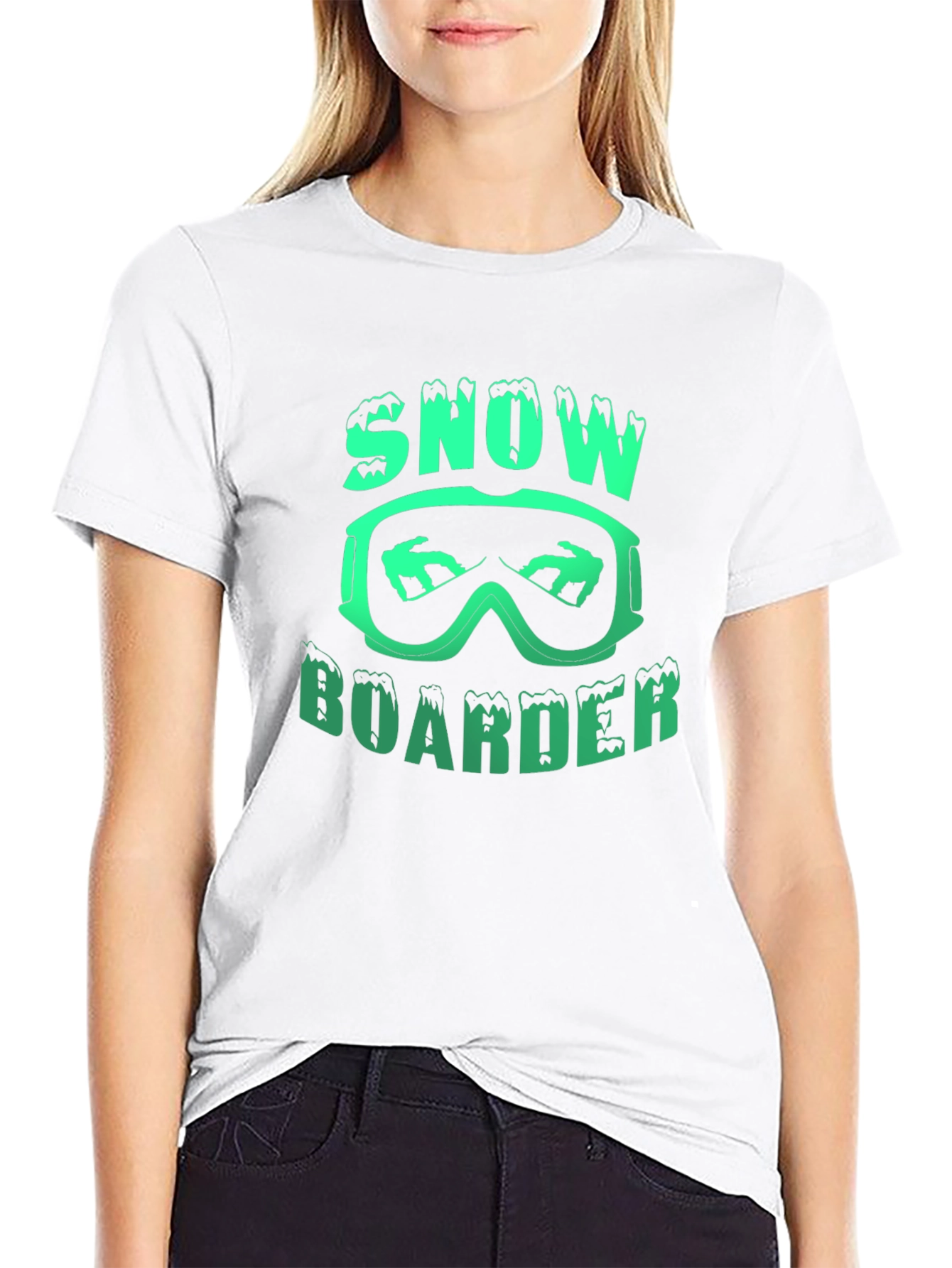 Snowboarder Graphic Print T-Shirt