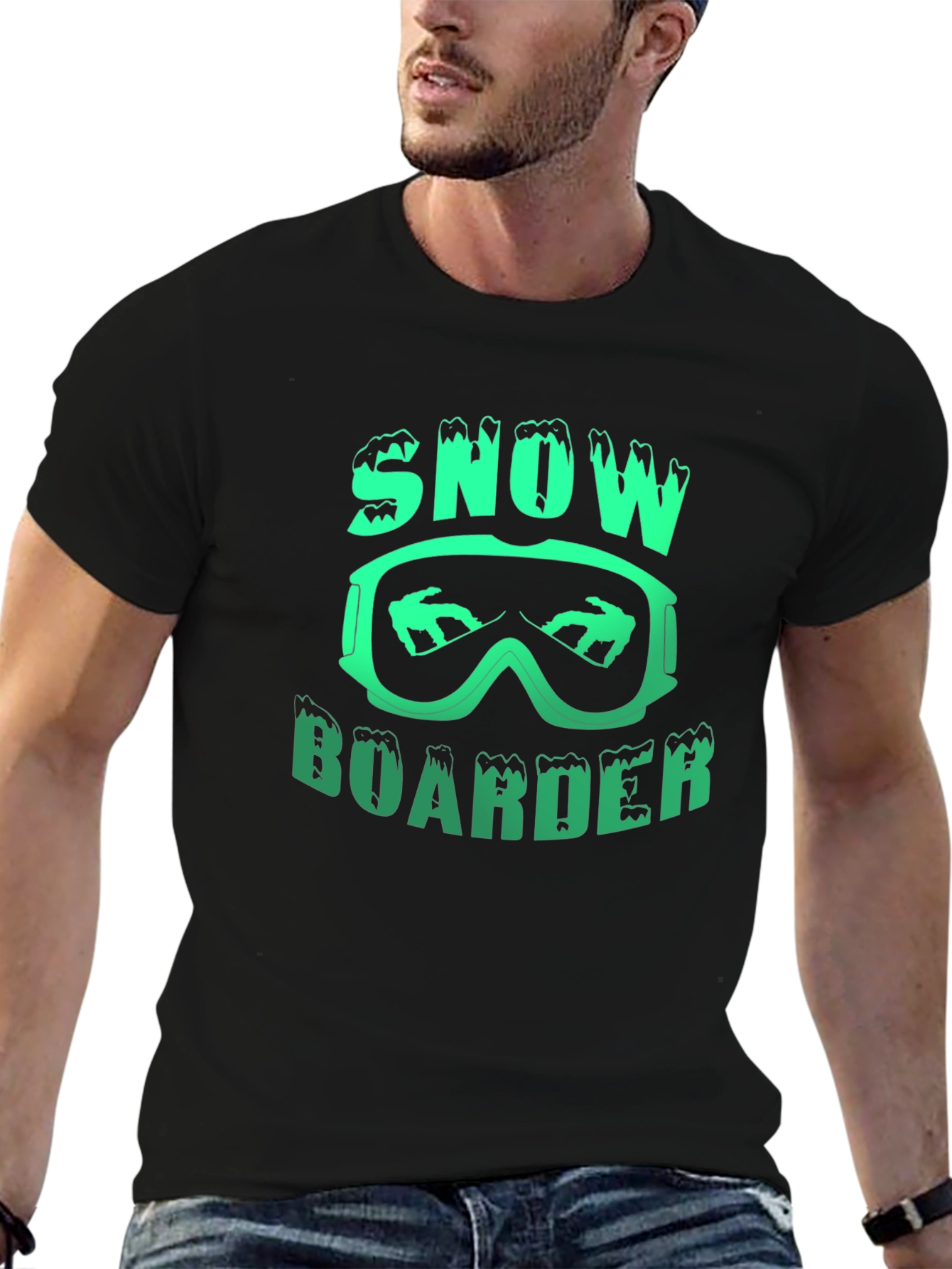 Snowboarder Graphic Print T-Shirt