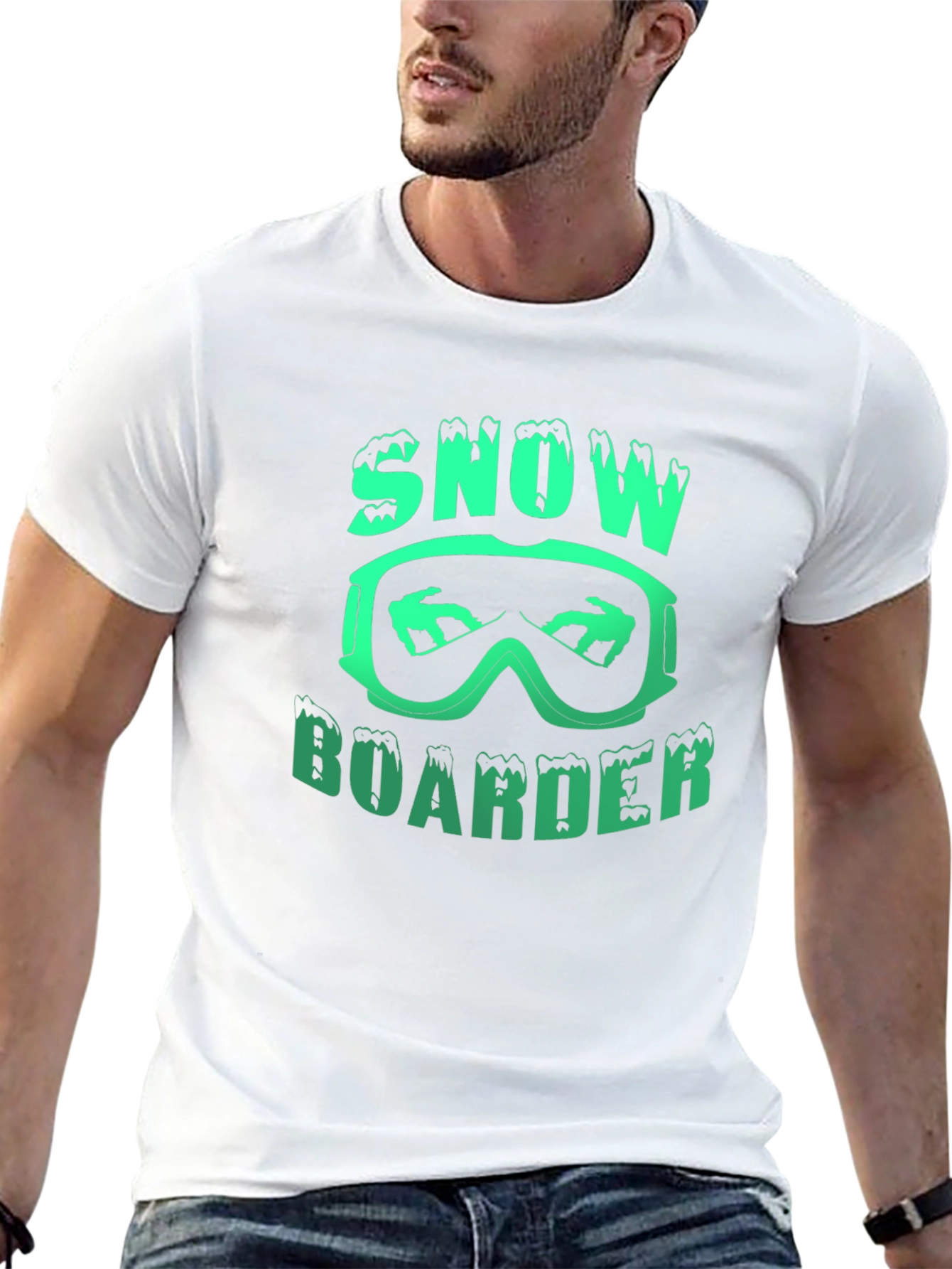 Snowboarder Graphic Print T-Shirt