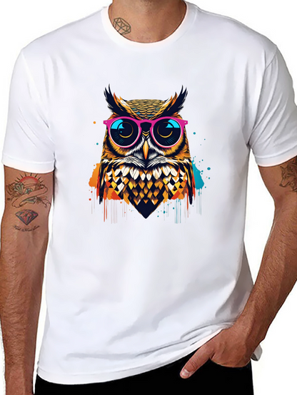 Owl Graphic T-Shirt - Trendy Mens Tee