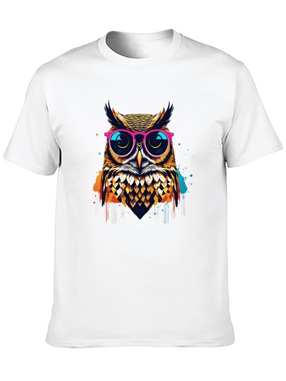 Owl Graphic T-Shirt - Trendy Mens Tee