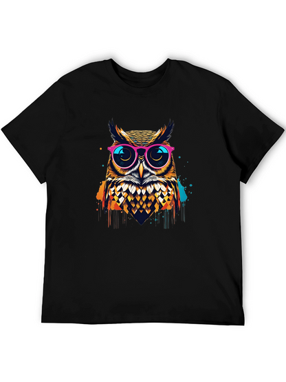 Owl Graphic T-Shirt - Trendy Mens Tee
