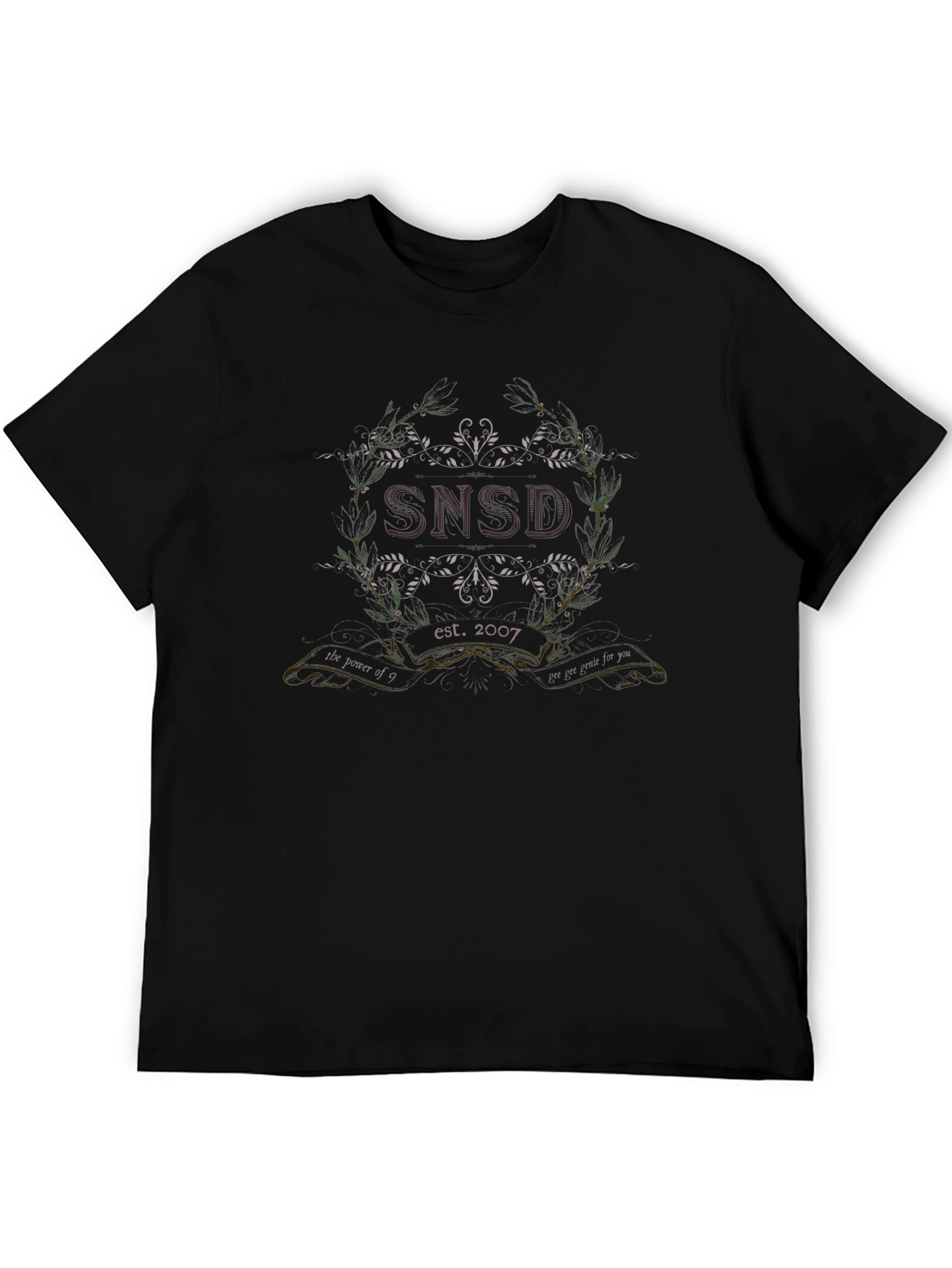 SNSD Est. 2007 Graphic Tee - Black Cotton