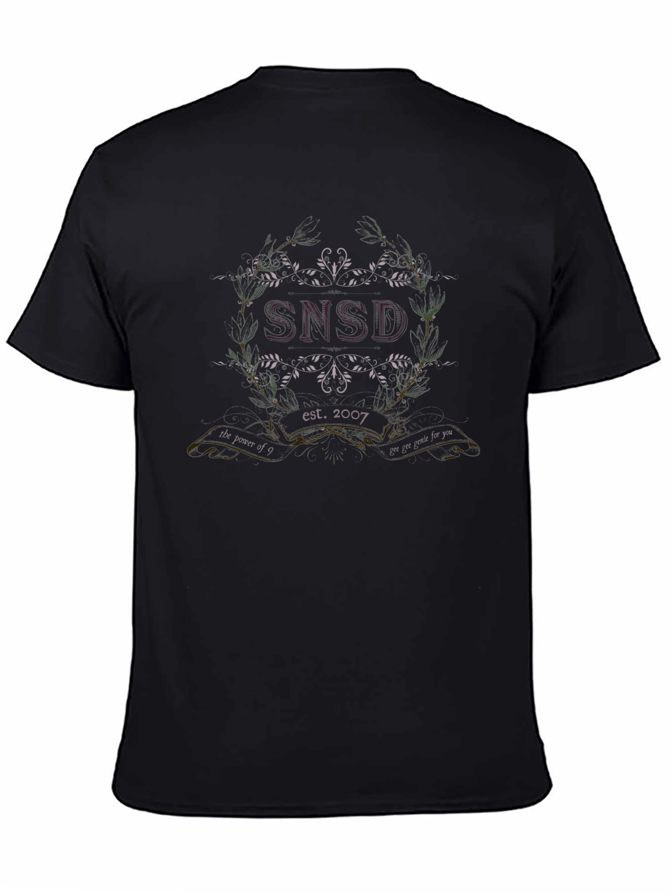 SNSD Est. 2007 Graphic Tee - Black Cotton